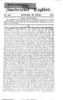 Zweibrücker Tagblatt Donnerstag 28. Oktober 1869