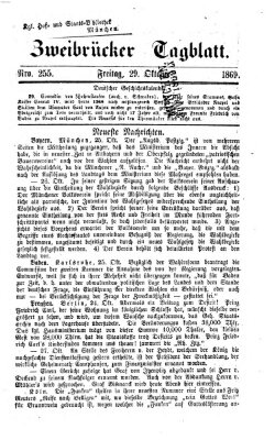 Zweibrücker Tagblatt Freitag 29. Oktober 1869