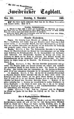 Zweibrücker Tagblatt Samstag 6. November 1869