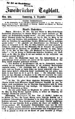 Zweibrücker Tagblatt Donnerstag 2. Dezember 1869