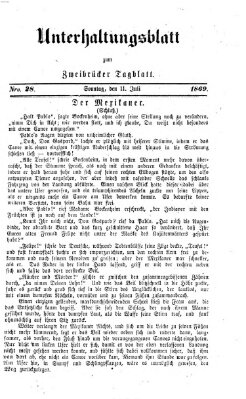 Zweibrücker Tagblatt Sonntag 11. Juli 1869