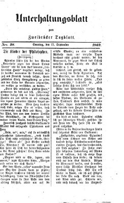 Zweibrücker Tagblatt Sonntag 19. September 1869