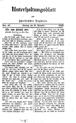 Zweibrücker Tagblatt Sonntag 28. November 1869