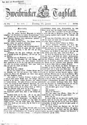 Zweibrücker Tagblatt Dienstag 18. Januar 1870