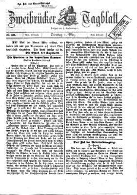 Zweibrücker Tagblatt Dienstag 1. März 1870