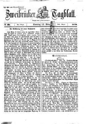 Zweibrücker Tagblatt Samstag 12. März 1870