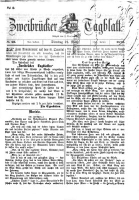 Zweibrücker Tagblatt Montag 21. März 1870