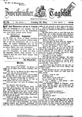 Zweibrücker Tagblatt Samstag 26. März 1870