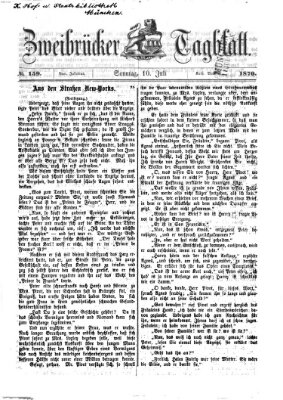 Zweibrücker Tagblatt Montag 10. Januar 1870