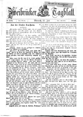 Zweibrücker Tagblatt Donnerstag 27. Januar 1870