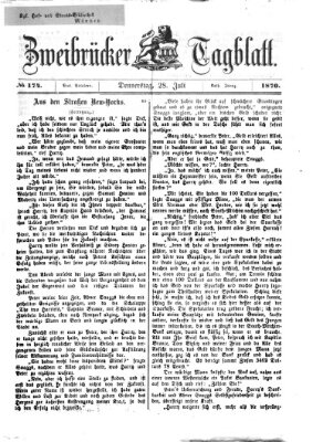 Zweibrücker Tagblatt Freitag 28. Januar 1870