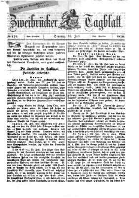 Zweibrücker Tagblatt Montag 31. Januar 1870