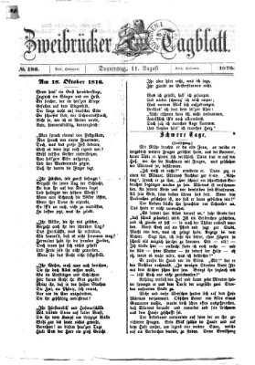 Zweibrücker Tagblatt Donnerstag 11. August 1870