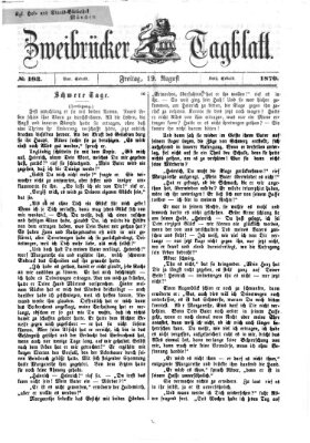 Zweibrücker Tagblatt Freitag 19. August 1870