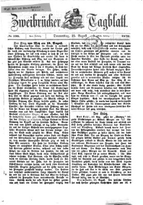 Zweibrücker Tagblatt Donnerstag 25. August 1870