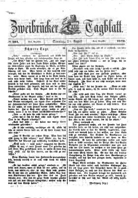 Zweibrücker Tagblatt Sonntag 28. August 1870