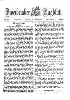 Zweibrücker Tagblatt Mittwoch 28. September 1870