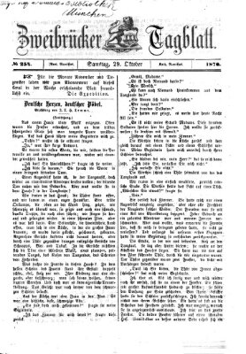 Zweibrücker Tagblatt Samstag 29. Oktober 1870