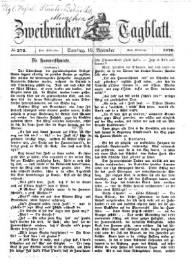 Zweibrücker Tagblatt Samstag 19. November 1870