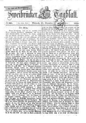 Zweibrücker Tagblatt Mittwoch 28. Dezember 1870