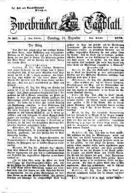 Zweibrücker Tagblatt Samstag 31. Dezember 1870