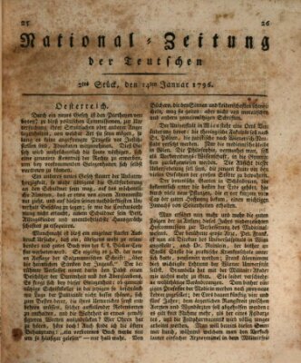 National-Zeitung der Deutschen Donnerstag 14. Januar 1796