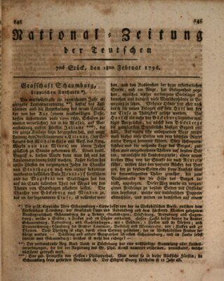 National-Zeitung der Deutschen Donnerstag 18. Februar 1796