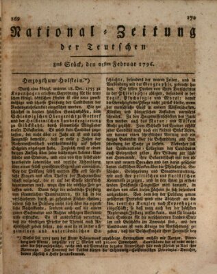 National-Zeitung der Deutschen Donnerstag 25. Februar 1796