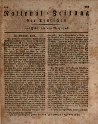 National-Zeitung der Deutschen Donnerstag 10. März 1796