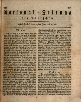 National-Zeitung der Deutschen Donnerstag 23. Juni 1796