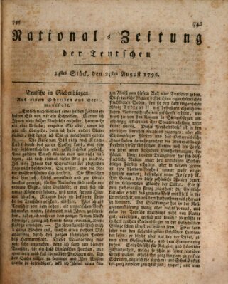 National-Zeitung der Deutschen Donnerstag 25. August 1796