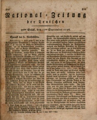 National-Zeitung der Deutschen Donnerstag 15. September 1796