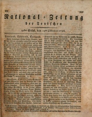 National-Zeitung der Deutschen Donnerstag 13. Oktober 1796