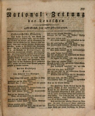 National-Zeitung der Deutschen Samstag 29. Oktober 1796