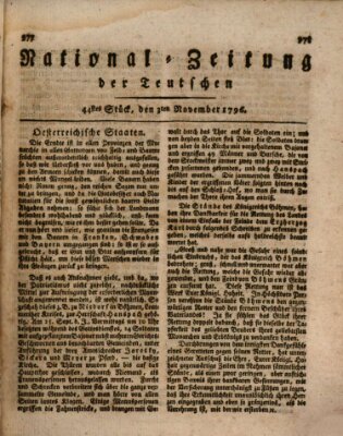 National-Zeitung der Deutschen Donnerstag 3. November 1796