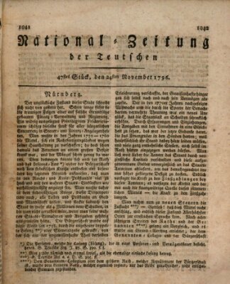 National-Zeitung der Deutschen Donnerstag 24. November 1796