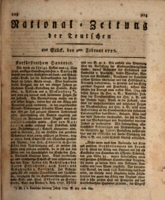 National-Zeitung der Deutschen Donnerstag 9. Februar 1797