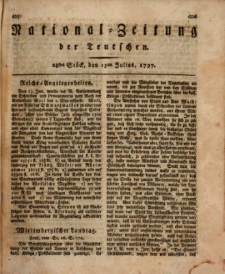 National-Zeitung der Deutschen Donnerstag 13. Juli 1797