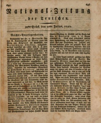 National-Zeitung der Deutschen Donnerstag 27. Juli 1797