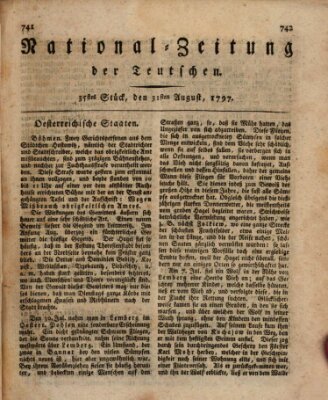 National-Zeitung der Deutschen Donnerstag 31. August 1797