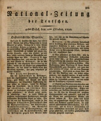 National-Zeitung der Deutschen Donnerstag 12. Oktober 1797