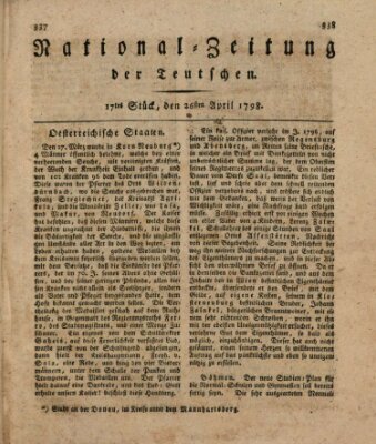 National-Zeitung der Deutschen Donnerstag 26. April 1798