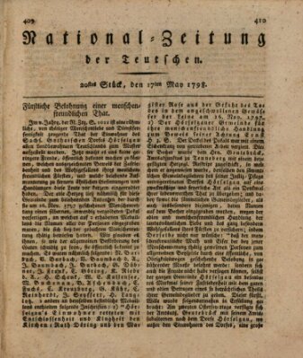 National-Zeitung der Deutschen Donnerstag 17. Mai 1798