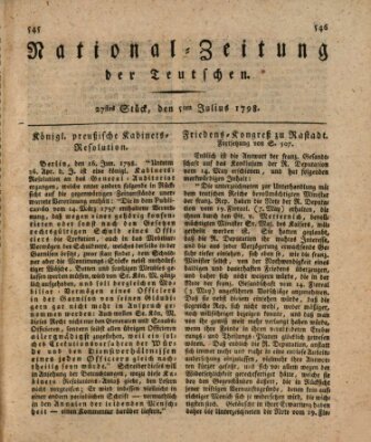 National-Zeitung der Deutschen Donnerstag 5. Juli 1798