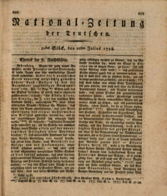 National-Zeitung der Deutschen Donnerstag 26. Juli 1798