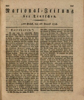 National-Zeitung der Deutschen Donnerstag 2. August 1798