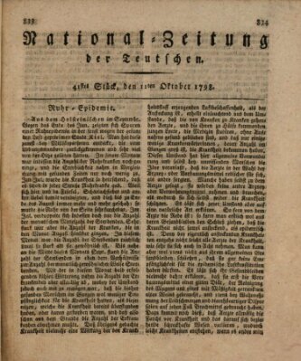 National-Zeitung der Deutschen Donnerstag 11. Oktober 1798