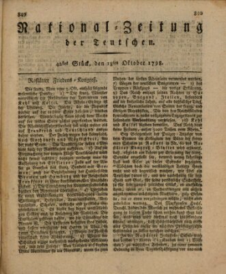 National-Zeitung der Deutschen Donnerstag 18. Oktober 1798