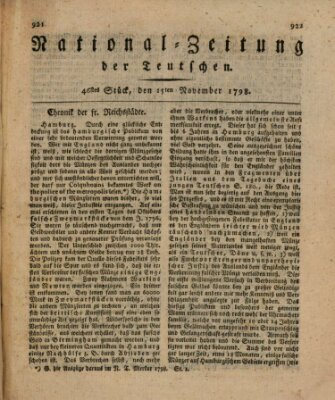 National-Zeitung der Deutschen Donnerstag 15. November 1798