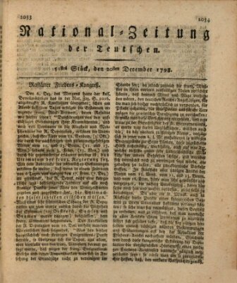 National-Zeitung der Deutschen Donnerstag 20. Dezember 1798